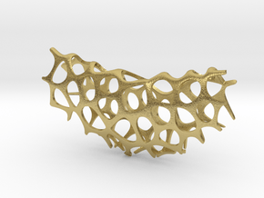 Cell Pendant in Natural Brass