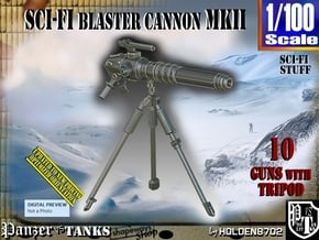 1/100 Sci-Fi Blaster Cannon MkII Set001 in Tan Fine Detail Plastic