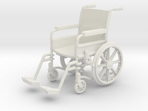 Wheelchair 01. 1:18 Scale in White Natural Versatile Plastic