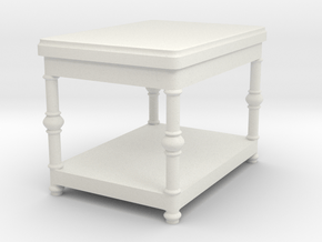 Fancy End Table Tabletop Prop in White Natural Versatile Plastic