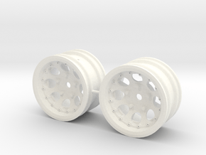 M-Chassis Wheels - NSU-TT Spiess Style - +4mm in White Processed Versatile Plastic
