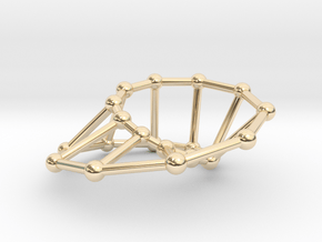 Möbius ladder M_20 in 14k Gold Plated Brass
