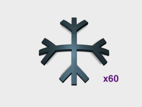 Brand's Rune: Shoulder Insignias x60 in Smooth Fine Detail Plastic