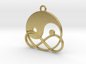 Yin-Yang and infinite intertwined in Natural Brass