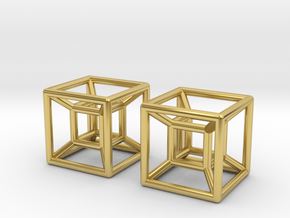 Two Hypercubes in Polished Brass