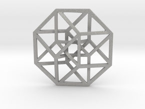 4D Hypercube (Tesseract) small 1.4" in Aluminum