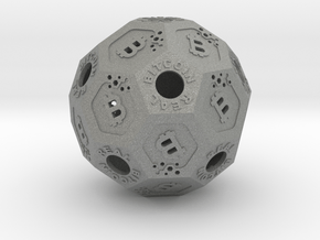 BitCoinReal-Cryptocurrency Polyhedron in Gray PA12