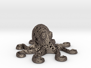 Octopus in Polished Bronzed-Silver Steel
