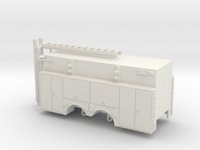 1/87 Rosenbauer Pumper Tanker Body Compartment Doo in White Natural Versatile Plastic