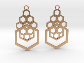 Geometrical earrings no.4 in Natural Bronze: Small
