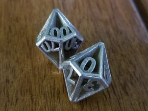 D10/100 Set - Plunged Sides in Polished Bronzed Silver Steel