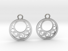 Geometrical earrings no.6 in Natural Silver: Small