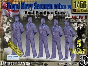 1/56 RN Seamen Rest Set101-14 in Tan Fine Detail Plastic