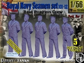 1/56 RN Seamen Rest Set101-12 in Tan Fine Detail Plastic