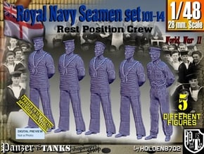 1/48 RN Seamen Rest Set101-14 in Tan Fine Detail Plastic