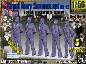 1/56 RN Seamen Rest Set101-13 in Tan Fine Detail Plastic