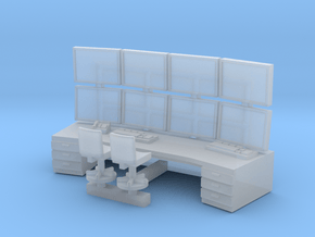 N Scale Control Center Workstation in Smooth Fine Detail Plastic