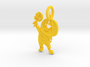 Halloween Pumpkin Boy  in Yellow Processed Versatile Plastic: Small