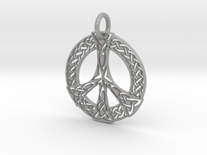 Celtic Peace Pendant in Aluminum: Medium