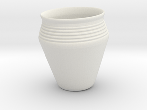 Vase-600AD in White Natural Versatile Plastic