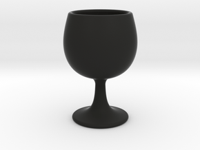 Wine Glass 1:6 scale in Black Natural Versatile Plastic