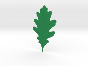 Oak tree leaf in Green Processed Versatile Plastic