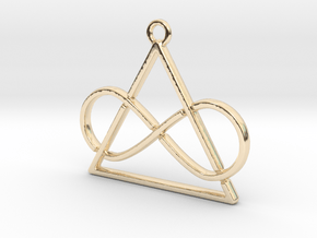 Infinite and triangle intertwined in 14K Yellow Gold