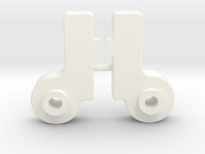 Wild Willy SWB front suspension mounts in White Processed Versatile Plastic