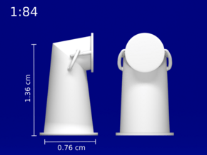 1:84 HMS Victory Chimney Cowl in Smoothest Fine Detail Plastic
