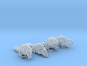 Beaver Set of 4 Poses in Smooth Fine Detail Plastic: 1:64 - S