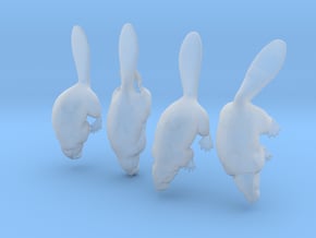 Beaver Set of 4 Poses in Smoothest Fine Detail Plastic: 1:87 - HO
