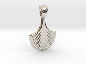 Palm [pendant] in Rhodium Plated Brass