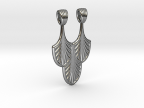 Triple palm [pendant] in Polished Silver