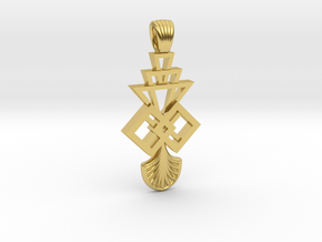 Art deco composition [pendant] in Polished Brass