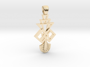 Art deco composition [pendant] in 14K Yellow Gold