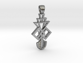 Art deco composition [pendant] in Polished Silver