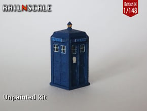 TARDIS / Police box Mk2 (British N 1:148) in Tan Fine Detail Plastic