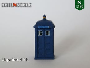 TARDIS / Police box Mk2 (N 1:160) in Gray Fine Detail Plastic