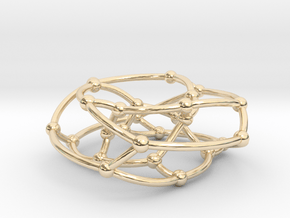 F26A graph on torus in 14k Gold Plated Brass