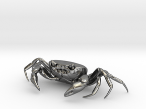 CRAB Sculpture, 8.4cm length in Polished Silver