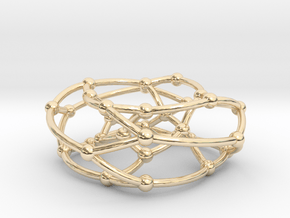 Dyck graph on torus in 14k Gold Plated Brass