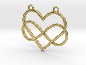 Infinite and heart intertwined in Natural Brass