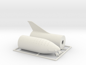 1/400 SpaceX BFR 2018 version in White Natural Versatile Plastic