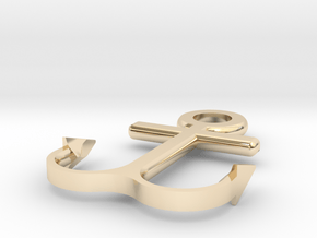 Anchor bracelet in 14k Gold Plated Brass