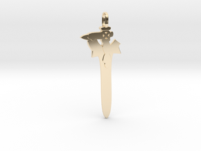 Sword Art Online Epée Kirito pendentif in 14k Gold Plated Brass