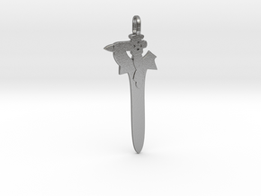 Sword Art Online Epée Kirito pendentif in Natural Silver
