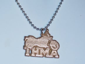 THMA Pendant in Polished Bronzed-Silver Steel