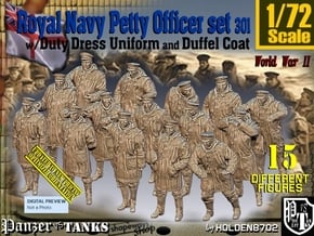1/72 Royal Navy DC Petty Officers Set301 in Tan Fine Detail Plastic