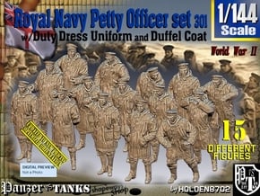 1/144 Royal Navy DC Petty OffIcer Set301 in Smooth Fine Detail Plastic