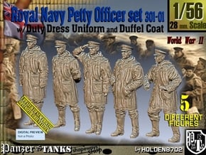 1/56 Royal Navy DC Petty OffIcer Set301-01 in Tan Fine Detail Plastic